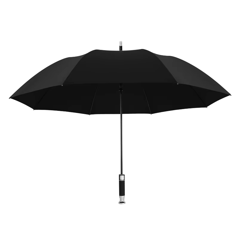 Guarda-chuva de golfe com dossel duplo personalizado de 120 cm com alça reta