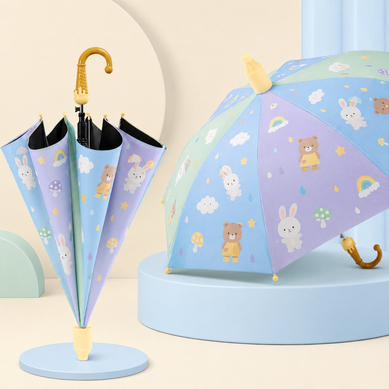 Guarda-chuva infantil automático personalizado com cobertura de vinil