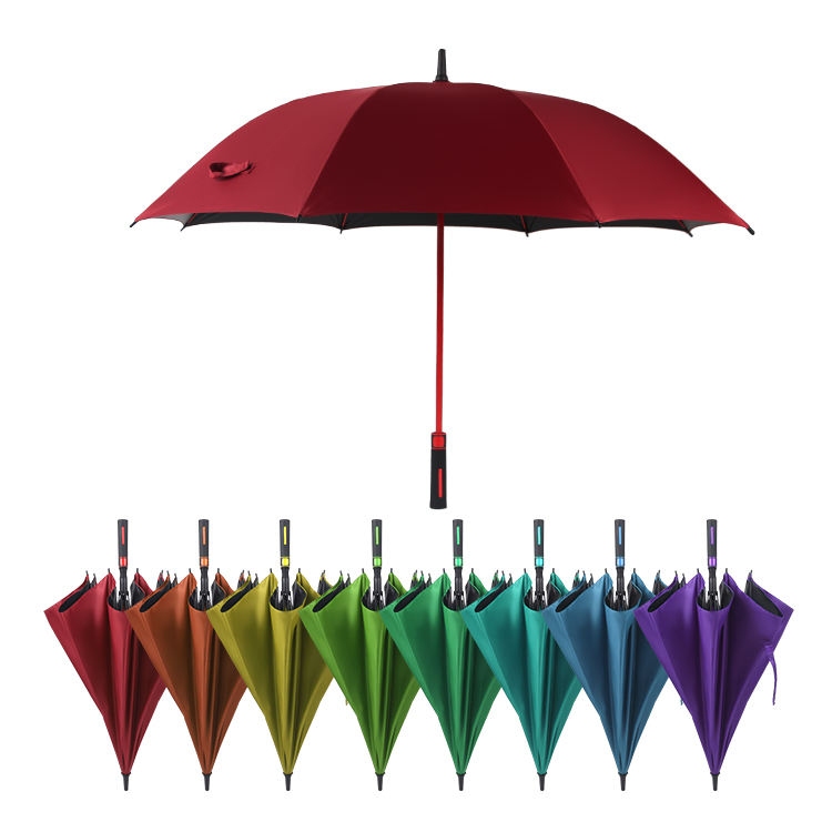 Logotipo personalizado guarda-chuva de golfe de camada dupla de 27 polegadas