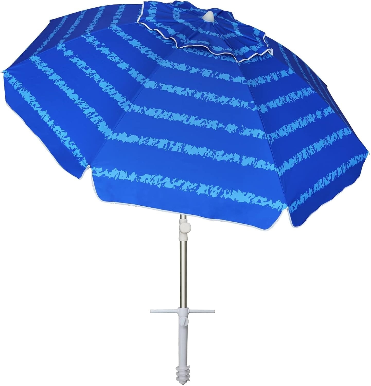 Guarda-sol de praia ventilado personalizado com âncora de areia