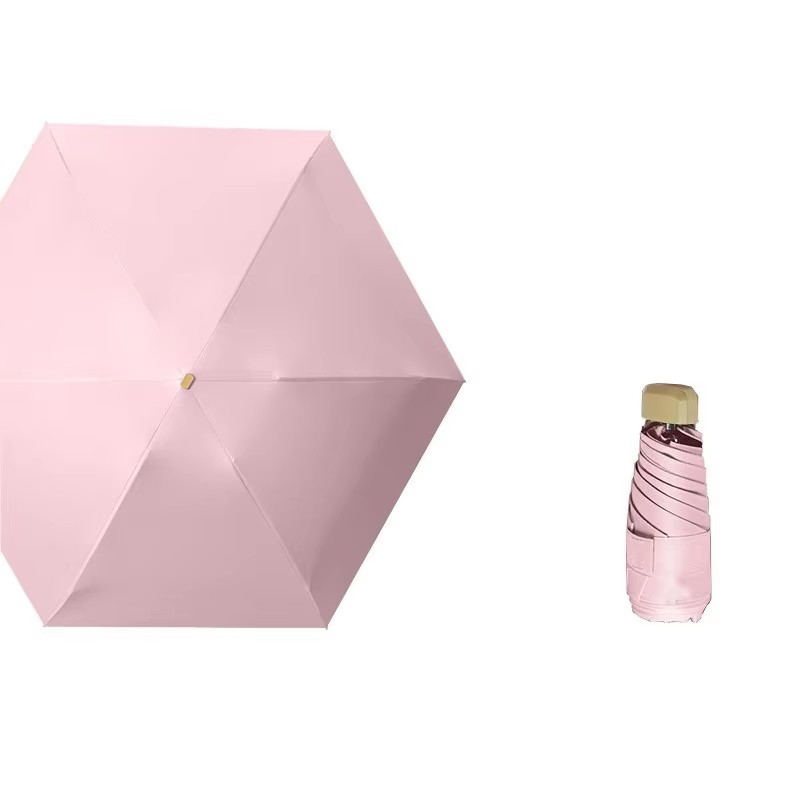 Guarda-sol dobrável manual de vinil com costela de ferro para mulheres personalizadas, mini presente comercial de publicidade