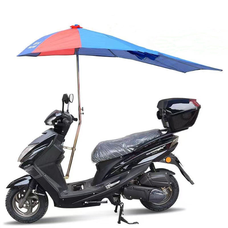 Dossel estendido de guarda-chuva para motocicleta de camada dupla