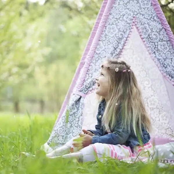 Tenda de impressão de algodão estilo Wigwam indiano para crianças
