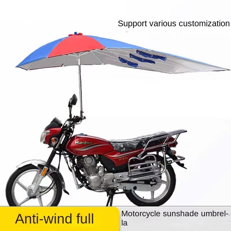 Guarda-sol elétrico para triciclo de motocicleta, guarda-sol, à prova d'água, sem moldura, dossel universal para publicidade