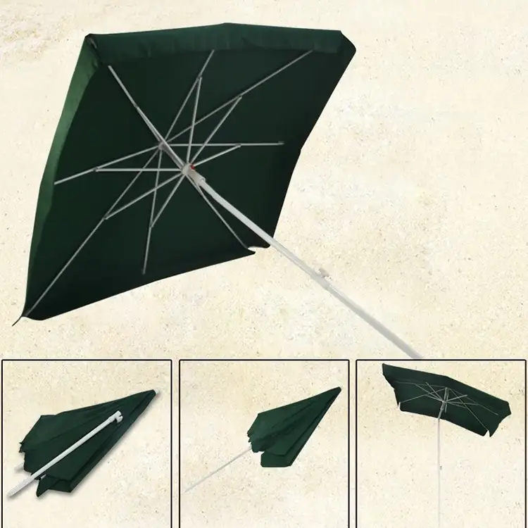 Guarda -chuva de pátio quadrado ao ar livre com manivela