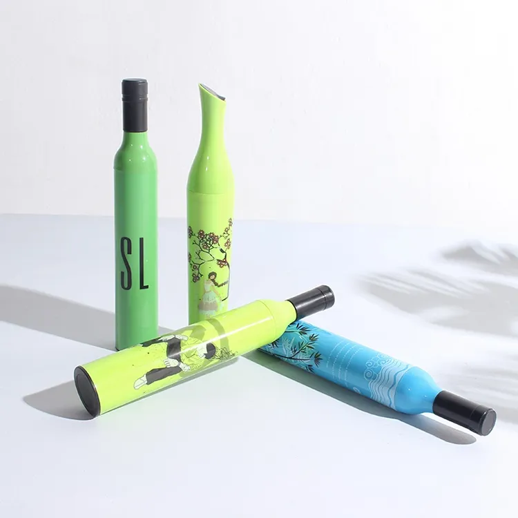 Guarda-chuva dobrável para garrafa de cerveja publicitária