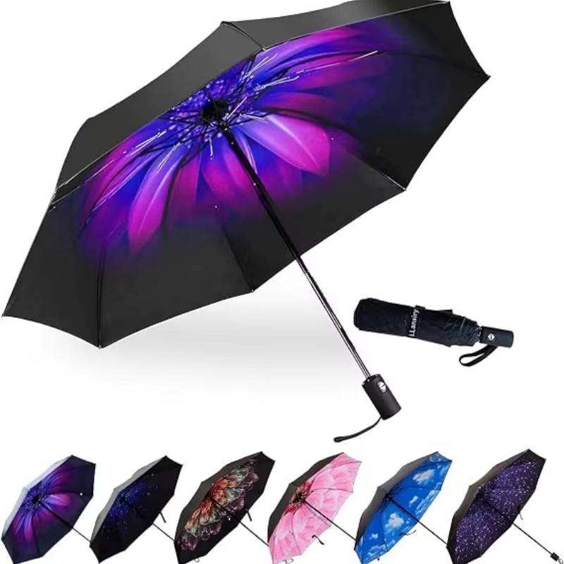 Guarda-chuva dobrável automático de cores versáteis
