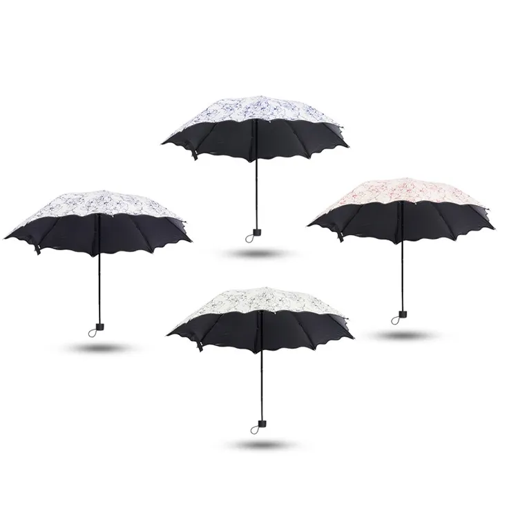 Guarda-chuva de flores de flor de vento anti-UV